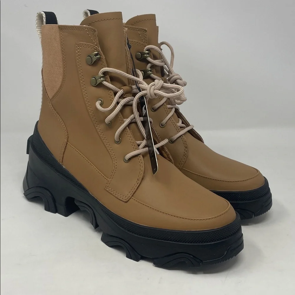 Sorel Brex Lace Up Leather Waterproof Brown Booties Women’s Size 8 - Picture 5 of 11